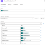 Create CSV settings