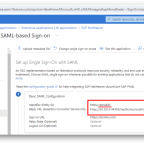 Screenshot of SAML configuration for SAP on Entra ID